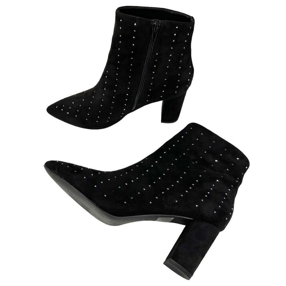H by Halston Tokyo Women’s Side Zip-up Jeweled Booties - Picture 9 of 10